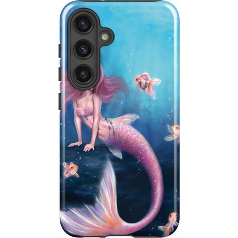 Aurelia Mermaid with Fish by Rachel Anderson Galaxy S25 Impact Case